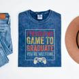 I Paused My Game To Graduate Gamer Graduation Men Boys Mineral Wash Tshirts Mineral Navy