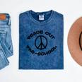 Peace Out Preschool T Shirt For School Graduation Mineral Wash Tshirts Mineral Navy