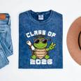 Peace Sign Hand Turtle Class Of 2026 Graduation Mineral Wash Tshirts Mineral Navy