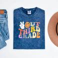 Peace Out Third 3rd Grade Graduation Graduate Class Of 2025 Mineral Wash Tshirts Mineral Navy