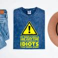 My People Skills Are Just Fine Sarcastic Introvert Mineral Wash Tshirts Mineral Navy