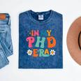In My Phd Era Groovy Phd Graduation Future Doctor Mineral Wash Tshirts Mineral Navy
