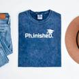 PhD Graduation Doctorate Degree Graduate PhinisheD Mineral Wash Tshirts Mineral Navy