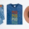 PHD Graduation Doctorate Mineral Wash Tshirts Mineral Navy