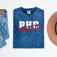 PHD Nailed It Graduation Doctorate Graduate Mineral Wash Tshirts Mineral Navy