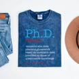 PhD PHD Student Definition Sarcastic Graduation Mineral Wash Tshirts Mineral Navy