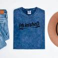Phd Phinished Shirt Doctorate Graduation Students Mineral Wash Tshirts Mineral Navy
