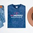 PhD Shirt Dangerously Overeducated Graduation Mineral Wash Tshirts Mineral Navy