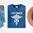 I Got Pinned LVN Nursing School Graduation Pinning Ceremony Mineral Wash Tshirts Mineral Navy