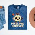 Pixel Art Pet Y2K Retro Vintage Digital Nostalgia Y2K Tech Mineral Wash Tshirts Mineral Navy