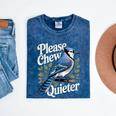 Please Chew Quieter Introvert Christmas Bird Watcher Mineral Wash Tshirts Mineral Navy
