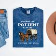 Please Be Patient I'm From The 1900s Amish Wagon & Vintage Premium Mineral Wash Tshirts Mineral Navy