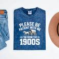 Please Be Patient With My I'm From The 1900s Retirement Mineral Wash Tshirts Mineral Navy