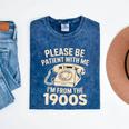 Please Be Patient With Me I'm From The 1900s Retro Humor Premium Tri-Blend Mineral Wash Tshirts Mineral Navy
