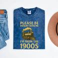 Please Be Patient With Me I'm From The 1900s Steam Train Mineral Wash Tshirts Mineral Navy