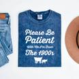 Please Be Patient With Me I'm From The 1900s Vintage Graphic Mineral Wash Tshirts Mineral Navy