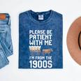 Please Be Patient With Me I'm From The 1900s Vintage Retro Mineral Wash Tshirts Mineral Navy