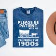 Please Be Patient With Me I'm From The 1900s Vintage Western Premium Mineral Wash Tshirts Mineral Navy
