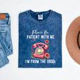 Please Be Patient With Me I'm From The 1900s Women Girl Premium Mineral Wash Tshirts Mineral Navy