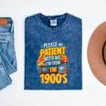Please Be Patient-With Me I'm From The 1900s Retro 90's Mineral Wash Tshirts Mineral Navy