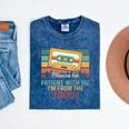Please Be Patient-With Me I'm From The 1900s Retro Music Premium Mineral Wash Tshirts Mineral Navy