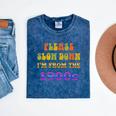 Please Slow Down I'm From The 1900s Retro Vintage 70 Premium Tri-Blend Mineral Wash Tshirts Mineral Navy