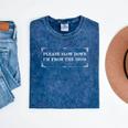Please Slow Down I'm From The 1900s Saying Quote Retro Mineral Wash Tshirts Mineral Navy