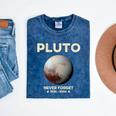 Pluto Never Forget 1930-2006 Planet Space Science Nostalgia Premium Tri-Blend Mineral Wash Tshirts Mineral Navy