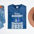 Police Academy Survivor 2025 Graduation Police School Mineral Wash Tshirts Mineral Navy