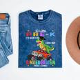Pre k Graduation 2025 Pre-k Kindergarten Graduate Dinosaur Premium Tri-Blend Mineral Wash Tshirts Mineral Navy