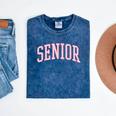 Preppy Varsity Pink Senior Graduation Mineral Wash Tshirts Mineral Navy