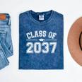 Preschool Class Of 2037 Grow With Me Graduation 2037 Vintage Mineral Wash Tshirts Mineral Navy