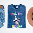 Preschool Graduate Shirt ABC 123 Mic Drop Llama Graduation Mineral Wash Tshirts Mineral Navy