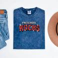 Preschool Rocks Back To School Graduation Teacher Student Mineral Wash Tshirts Mineral Navy