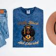 Pretty Educated African American Graduation Class 2024 Mineral Wash Tshirts Mineral Navy