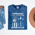 Proud Air Force Mother-In-Law US Air Force Graduation Mineral Wash Tshirts Mineral Navy