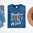 Proud Army Wife Army Graduation Wife US Army Wife Mineral Wash Tshirts Mineral Navy