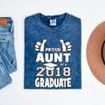 Proud Aunt Of A 2018 Graduate Senior Graduation School Shirt Mineral Wash Tshirts Mineral Navy