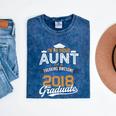 Proud Aunt Of 2018 Graduate Shirt Graduation Grad Class Mineral Wash Tshirts Mineral Navy