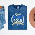 Proud Aunt Of 2018 Graduate Shirt Graduation Grad Mineral Wash Tshirts Mineral Navy