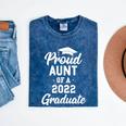 Proud Aunt Of a 2022 Graduate Class Of 2022 Graduation Mineral Wash Tshirts Mineral Navy