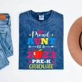 Proud Aunt Of 2023 Pre-K Graduate Senior Graduation Matching Mineral Wash Tshirts Mineral Navy