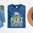 Proud Aunt Of 2024 College Graduate Family 24 Graduation Mineral Wash Tshirts Mineral Navy