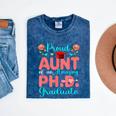Proud Aunt Of An Amazing PhD Graduate Family Graduation Mineral Wash Tshirts Mineral Navy