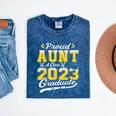 Proud Aunt Of a Class Of 2023 Graduate Senior Graduation Mineral Wash Tshirts Mineral Navy