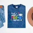 Proud Aunt Of A Pre-K 2025 Graduate Class Of 2025 Graduation Mineral Wash Tshirts Mineral Navy