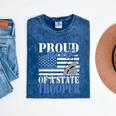 Proud Aunt Of a State Trooper Police Officer Graduation Mineral Wash Tshirts Mineral Navy