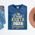 Proud Aunta Of a Class Of 2026 Graduate Senior Graduation Mineral Wash Tshirts Mineral Navy