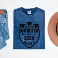 Proud Auntie Of a 2019 Grade Aunt Graduation Mineral Wash Tshirts Mineral Navy