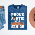 Proud Auntie Of a Basketball Senior 2026 Graduation Gifts Mineral Wash Tshirts Mineral Navy